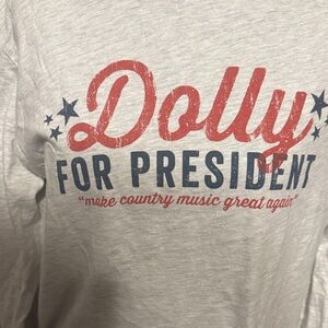 Bella Canvas Dolly for President long sleeve Tee Final price